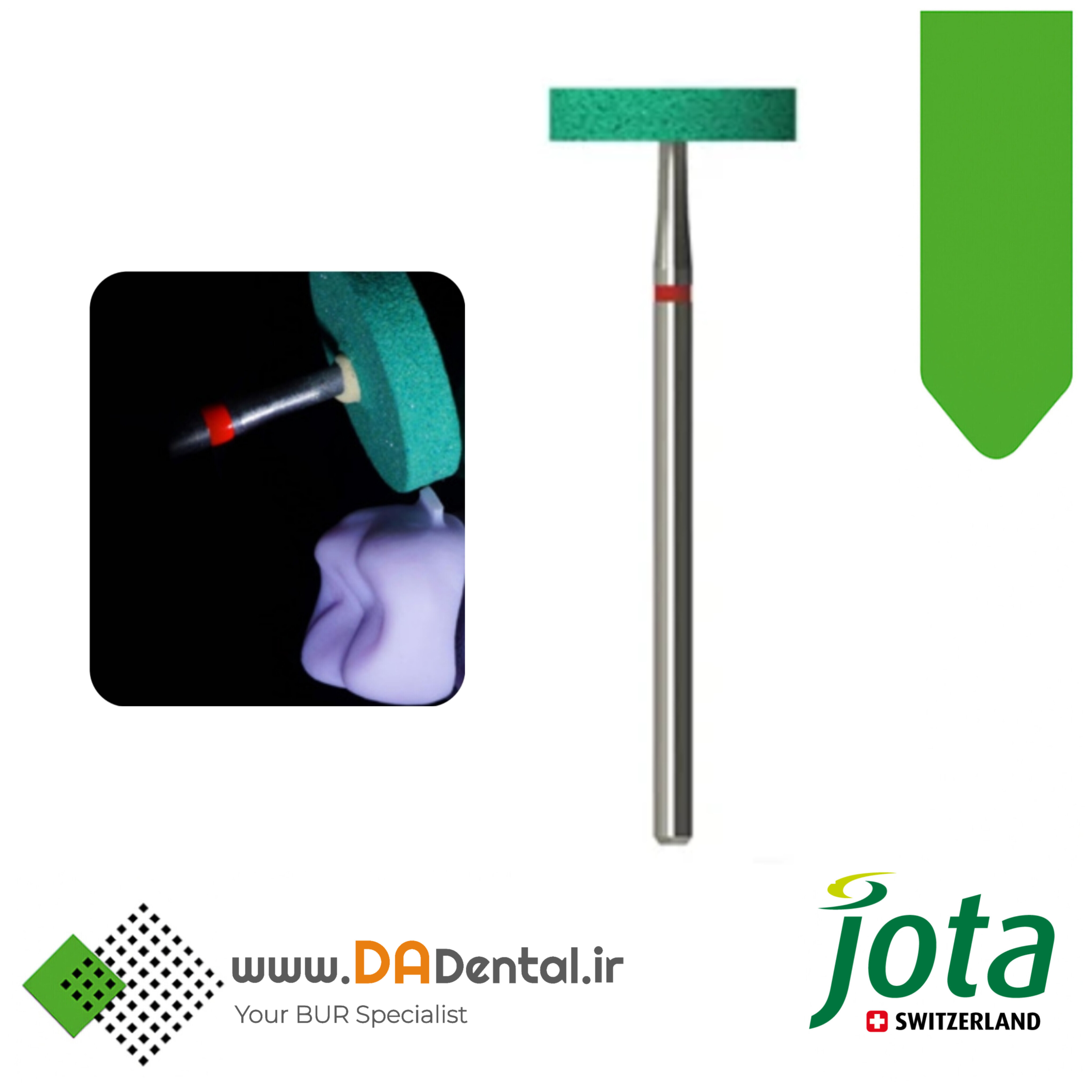 سنگ سبز الماسی چرخی قطر 150 مخصوص هندپیس جوتا JOTA کد SD716F.HP