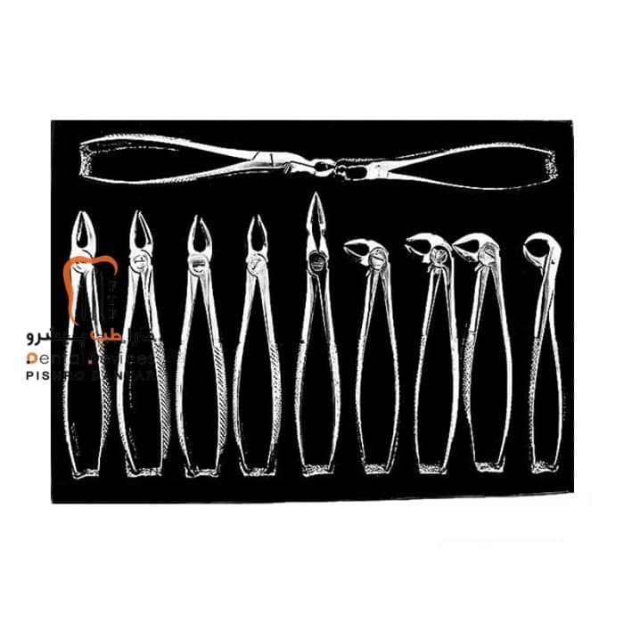 ست فورسپس بزرگسال 11 عددی دنتال دیوایس Dental Devices کد DD-050-100
